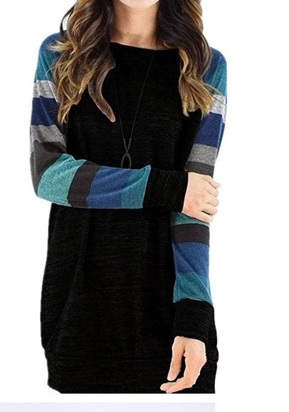 A stylish long-sleeved dress made with a premium cotton blend for effortless elegance and comfort.