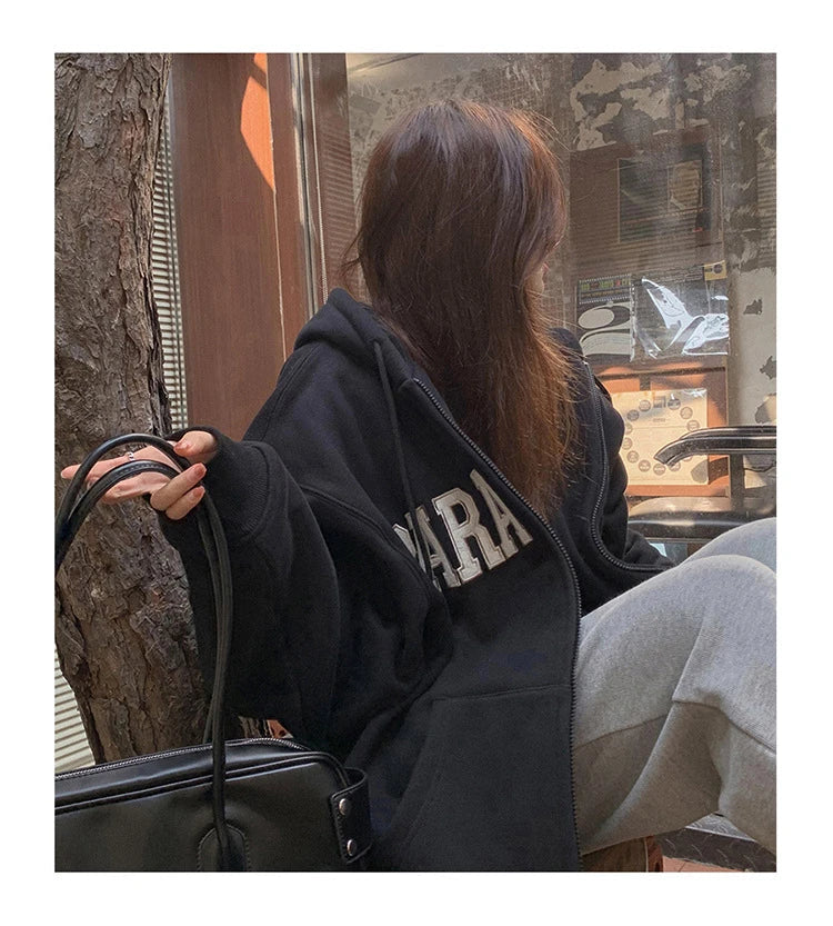Luxurious hooded cardigan sweater for women in white grey and black colours