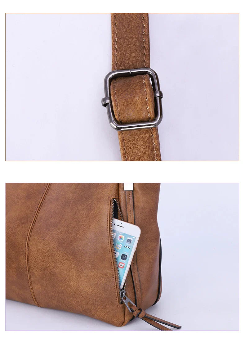 Fashionable PU Leather Bucket Bag with Spacious Interior and Comfortable Single Strap