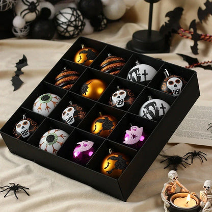 Handcrafted painted ghost pendants in a versatile design for Halloween decor and parties