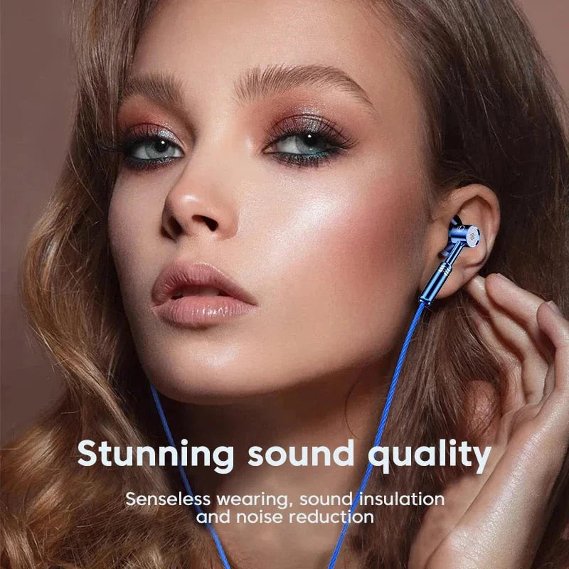 Premium 3.5mm wired sports earphones with microphone, featuring high-resolution sound, waterproof design, and convenient controls for active lifestyles.