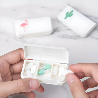 Premium 3-Grid Travel Pill Organiser for Medication, Vitamins, and Supplements