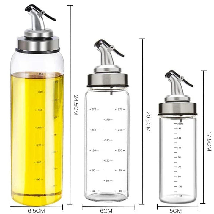 A sleek and practical glass seasoning dispenser with various capacity options for versatile cooking needs