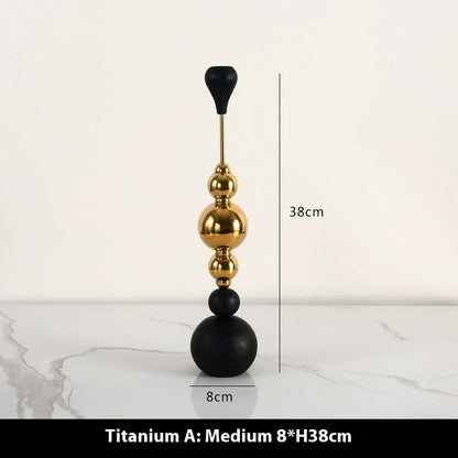 Elegant stainless steel and wooden candlestick set with a captivating design that creates a soothing ambience in any living space
