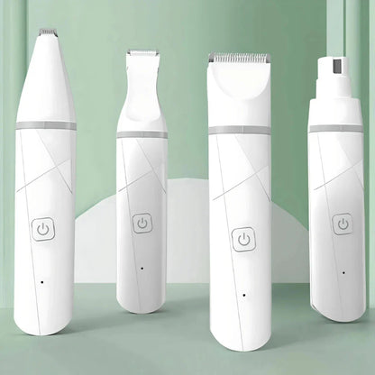 Premium 4-in-1 Electric Grooming Kit for Pets - Versatile, Rechargeable, and Durable Grooming Solution