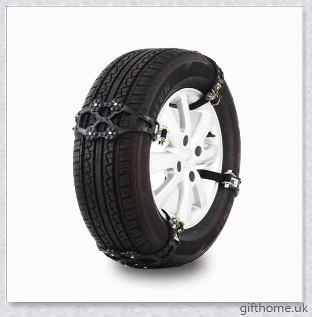 Premium anti-skid car tyre chains with alloy nails for exceptional grip and traction on UK roads