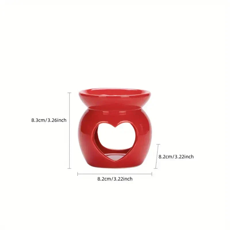 Elegant Nordic-style porcelain essential oil diffuser in red, white, and black colours