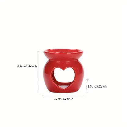 Elegant Nordic-style porcelain essential oil diffuser in red, white, and black colours