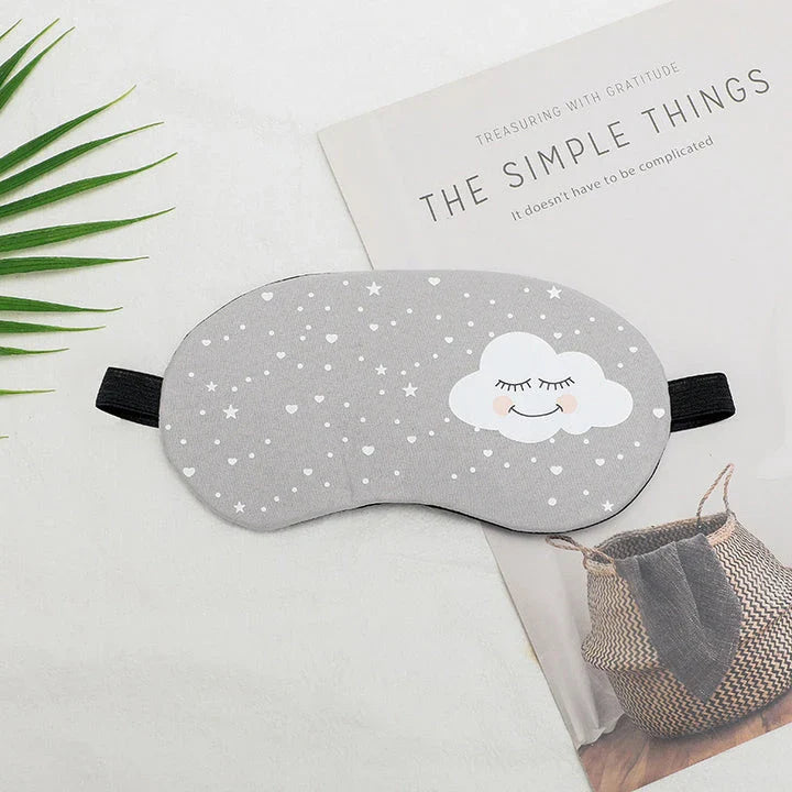 Premium cotton and silk sleep mask with adjustable strap for complete blackout and comfortable sleep