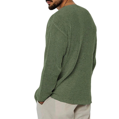 Stylish V-Neck Knitted Sweater for Men in a variety of sophisticated colours, featuring a sleek design and premium acrylic construction.
