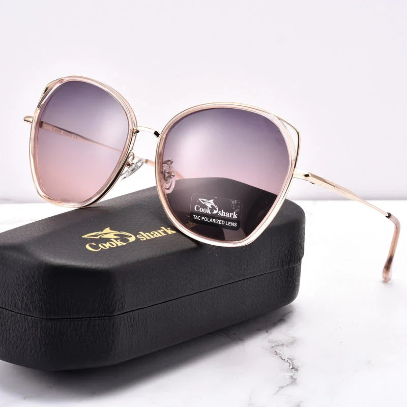 Stylish Polarized Butterfly Sunglasses for Women with Lightweight Alloy Frame and Resin Lenses
