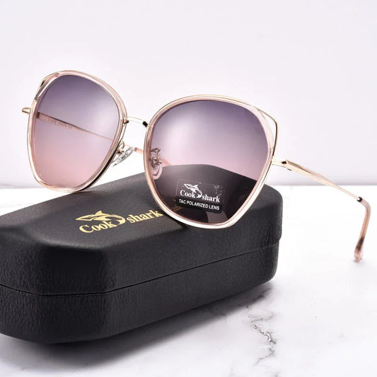 Stylish Polarized Butterfly Sunglasses for Women with Lightweight Alloy Frame and Resin Lenses