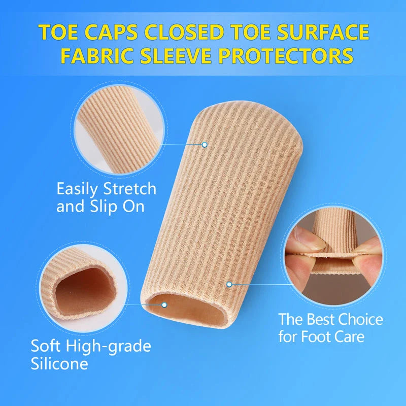 Set of 16 premium fabric toe separators and finger protectors for foot care and pain relief