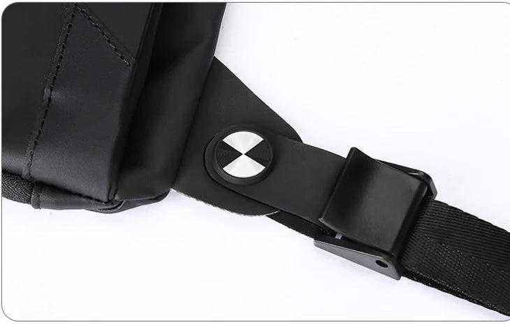A sleek, sophisticated messenger bag made of premium PU leather, designed for the modern, urbane gentleman in the UK.