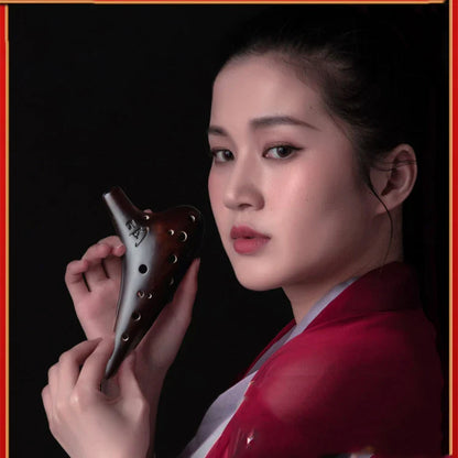 Expertly crafted Fengya Alto C Smoked 12-Hole Ocarina, a premium musical instrument with a rich, resonant tone and exceptional playability