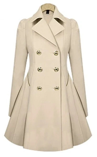 Sleek and sophisticated medium-length commuter coat in black, beige, and blue colours for British professionals