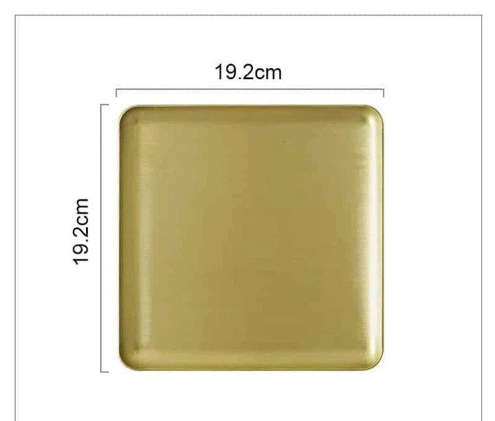 Elegant brushed metal rectangular storage tray with a premium finish and versatile design
