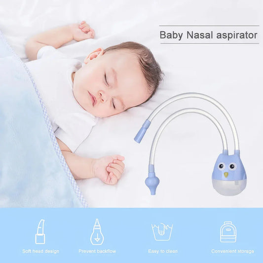 Premium infant nasal aspirator with soft silicone construction and U-shaped tip for gentle and effective nasal cleaning