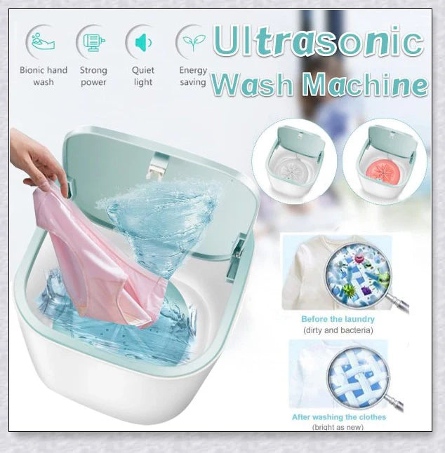 Compact, portable washing machine with customisable water levels and high-power cleaning capabilities