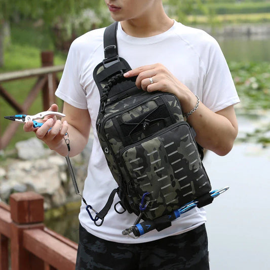 Versatile crossbody backpack with multiple compartments and adjustable straps for outdoor adventures