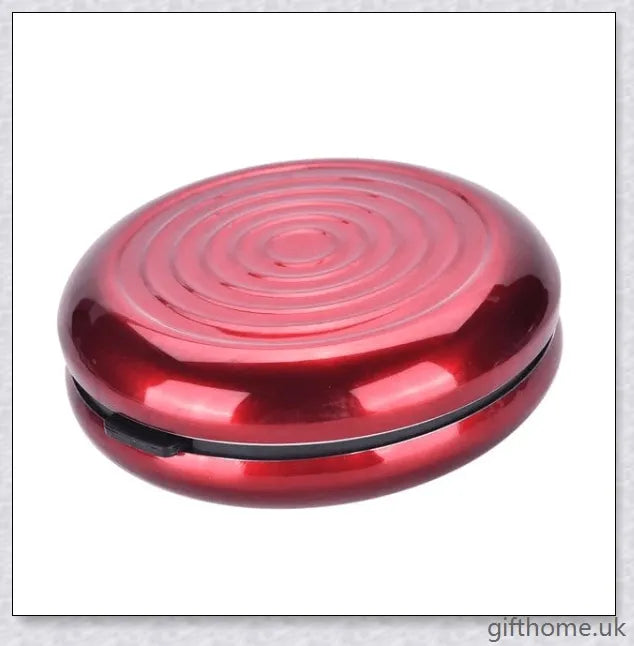 Compact and durable pocket coin dispenser with seven slots for organising Euros, Dollars and other coins