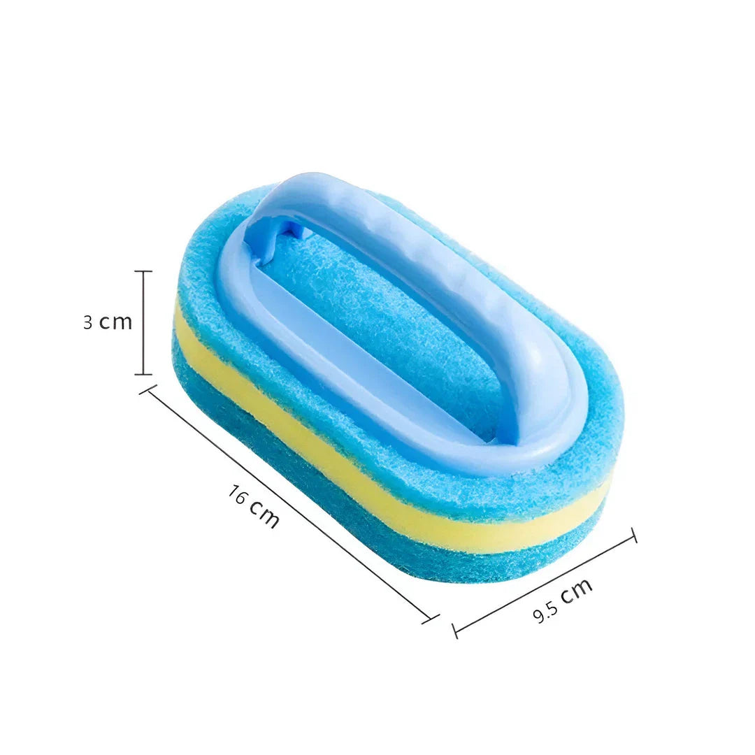 A versatile cleaning brush with a comfortable handle, designed for effective scrubbing on various surfaces in the home.
