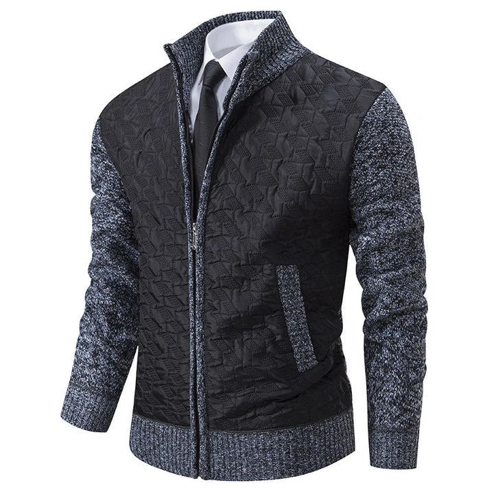Premium slim-fit jacket with stand collar in a range of classic colours, made from high-quality chenille fabric for exceptional warmth and comfort.