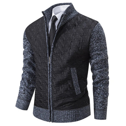Premium slim-fit jacket with stand collar in a range of classic colours, made from high-quality chenille fabric for exceptional warmth and comfort.