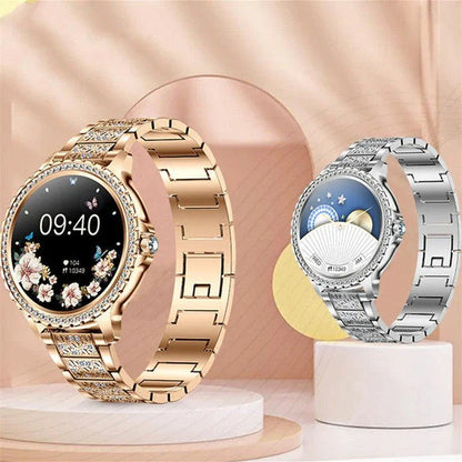 Stylish smart watch with heart rate, blood pressure, and blood oxygen monitoring for an active lifestyle