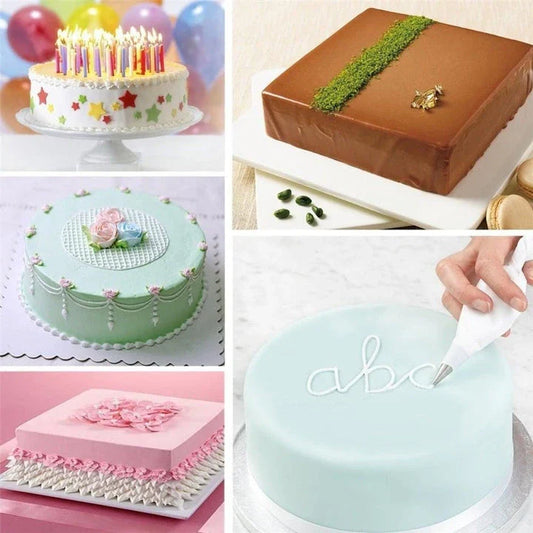 Adjustable cake leveller made of food-grade plastic for creating smooth and even cake surfaces