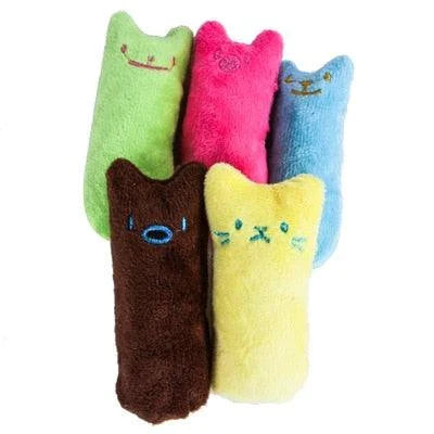 Soft, cuddly catnip-filled plush toy in a grey cotton colour, designed to captivate and entertain your feline friend.