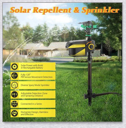 Spray Away Solar-Powered Motion-Activated Garden Sprinkler for pest deterrent