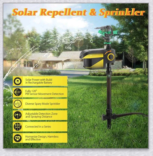 Spray Away Solar-Powered Motion-Activated Garden Sprinkler for pest deterrent
