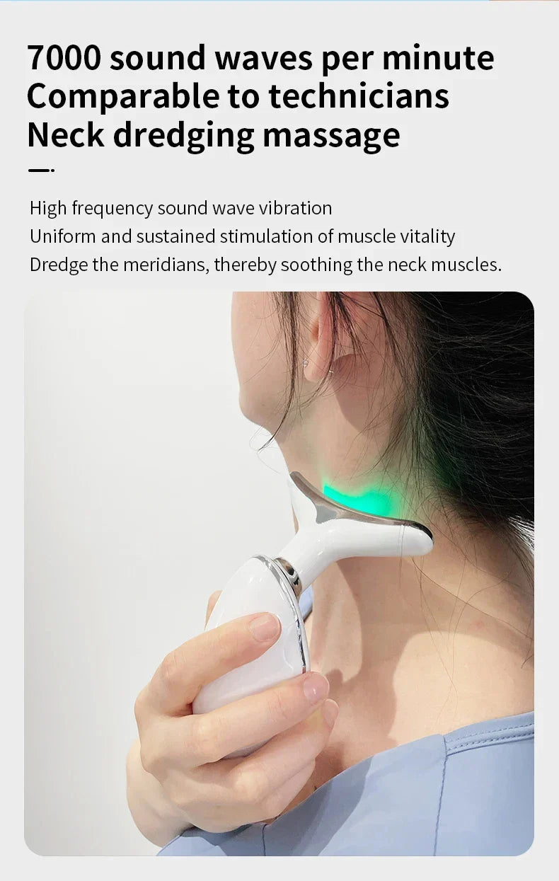 Premium skin tightening and facial massager with LED photon therapy to reduce wrinkles, tighten skin, and improve overall skin health