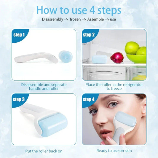 Beauty Revitalising Ice Roller - Cooling Therapy and Facial Massage Tool for Skin Rejuvenation