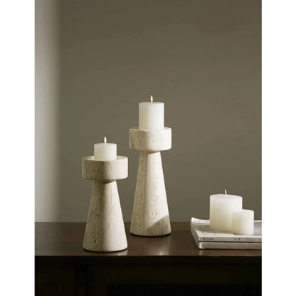 Minimalist Travertine Marble Candle Holder for Elegant Home Décor