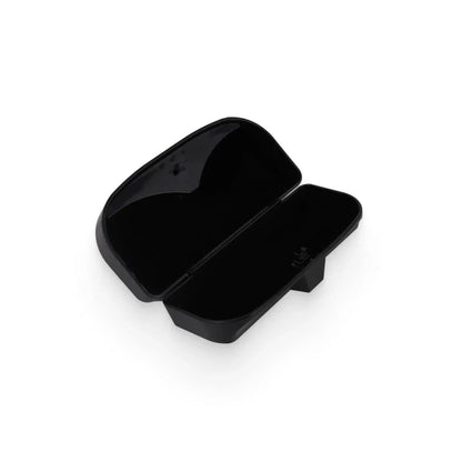 Magnetic car sunglasses case with storage slot for ID, cards, and parking tickets
