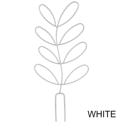 Decorative leaf-shaped plant trellis made of high-quality metal, available in multiple colours to complement your British garden or patio decor
