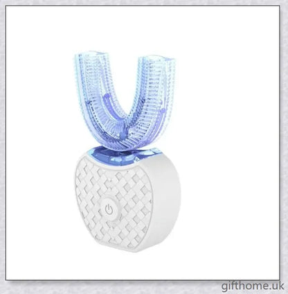 Premium Automatic Whitening Toothbrush with 360-degree rotating head, nano-blue light whitening, and gum massage features for sparkling smiles.