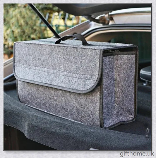 Premium felt car storage organiser with foldable, compact design for tidy car interiors