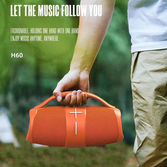 40W High-Power Portable Bluetooth Speaker with Dual Bass Radiators and Vibrant RGB Lighting
