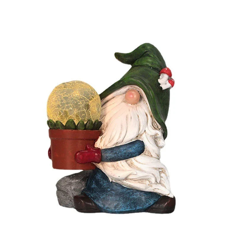 Elegant European-style garden lamp ornament made of synthetic resin, featuring a sculptural design inspired by continental courtyards