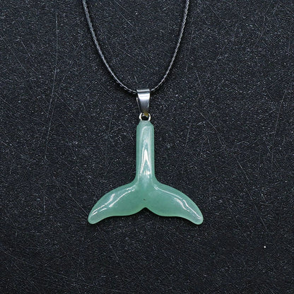 Beautifully crafted crystal fishtail pendant necklace with a graceful, elegant design.