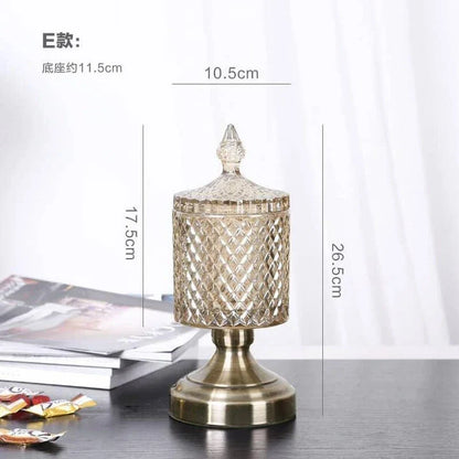 Elegant Nordic-style crystal glass storage pot with minimalist design for organizing kitchen or living space