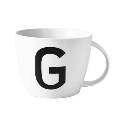 Premium personalised ceramic mug with initial design, offering a stylish and functional solution for daily beverages