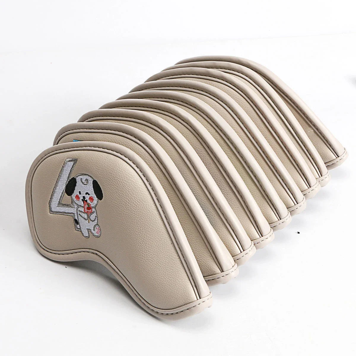 Premium printed golf iron covers in a variety of vibrant colours, designed to protect clubs and showcase personal style