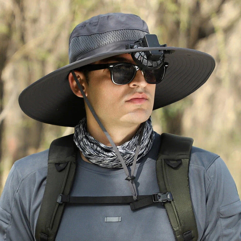 Versatile outdoor sun hat made of premium nylon fabric, providing sun protection and breathability for hiking, climbing, and fishing activities
