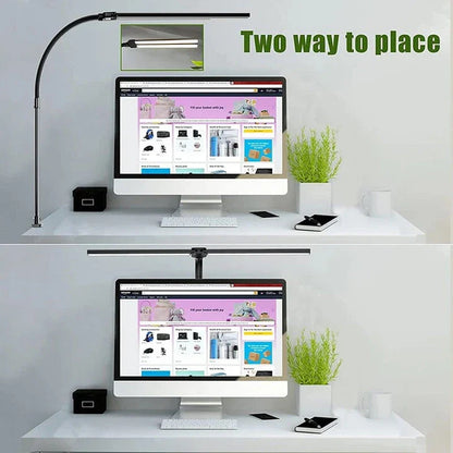 Premium 24W LED desk lamp with adjustable brightness, colour temperature, and flexible positioning for enhanced workspace productivity and comfort