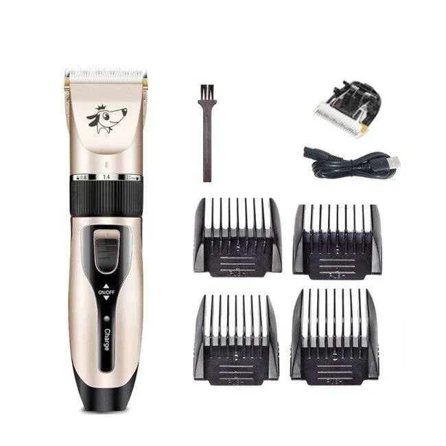 Golden Design Dog's Hair Trimmer Set with Quiet Electric Trimmer, Ergonomic Design, and Precision Attachments for Stress-Free Grooming