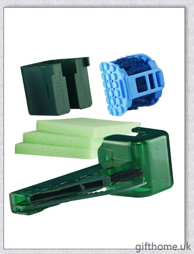 Premium bicycle chain cleaning set with tough, reusable scrubber brush for mountain bikes